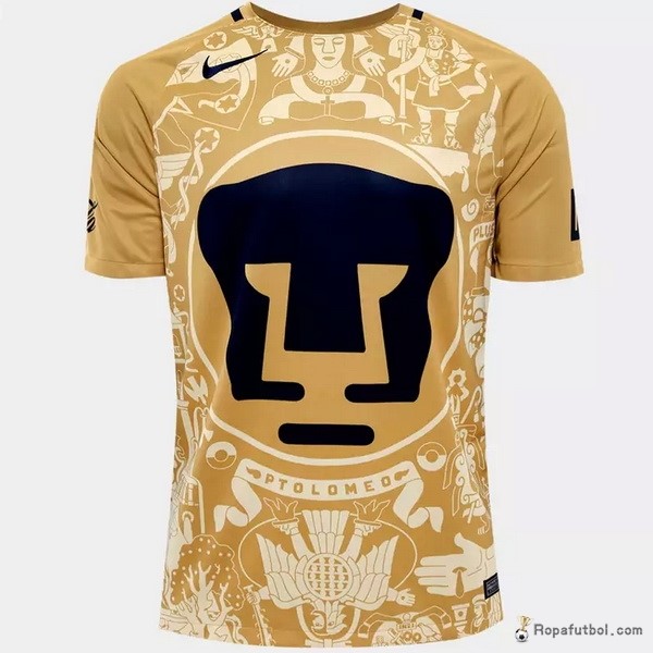 Camiseta UNAM Pumas Replica Primera Ropa 2016/17 Amarillo